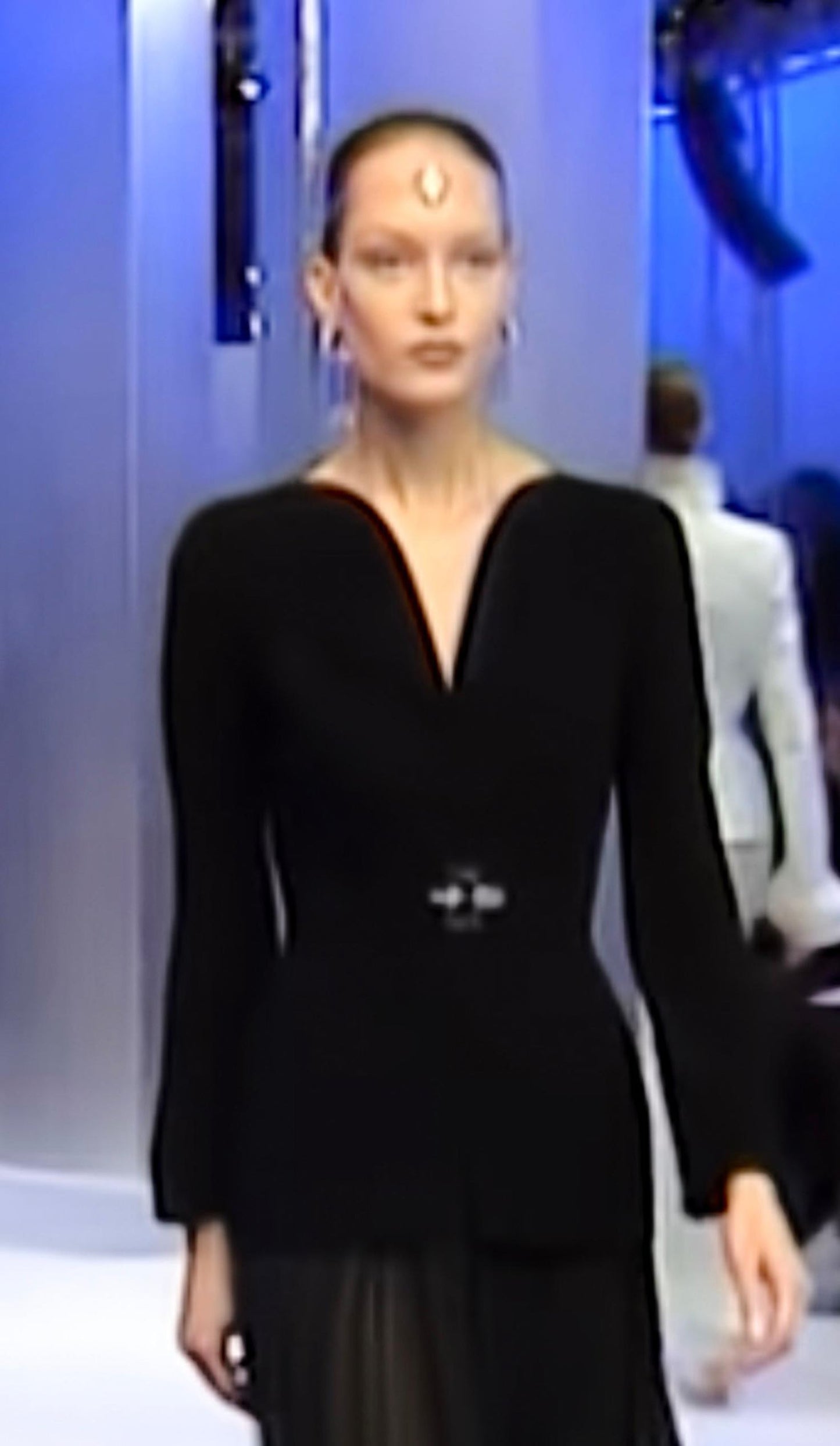 Vintage Thierry Mugler Spring 2000 Jacket with Lucite Buckle Detail