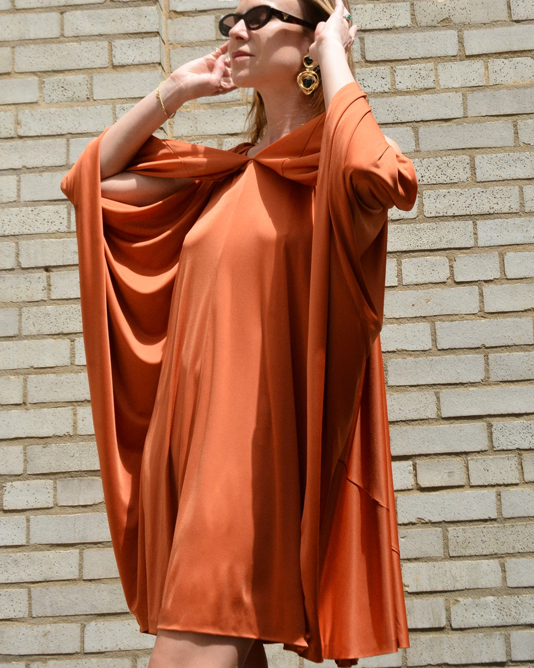 Yves Saint Laurent Resort 2010 Draped Batwing Sleeve Cocoon Dress