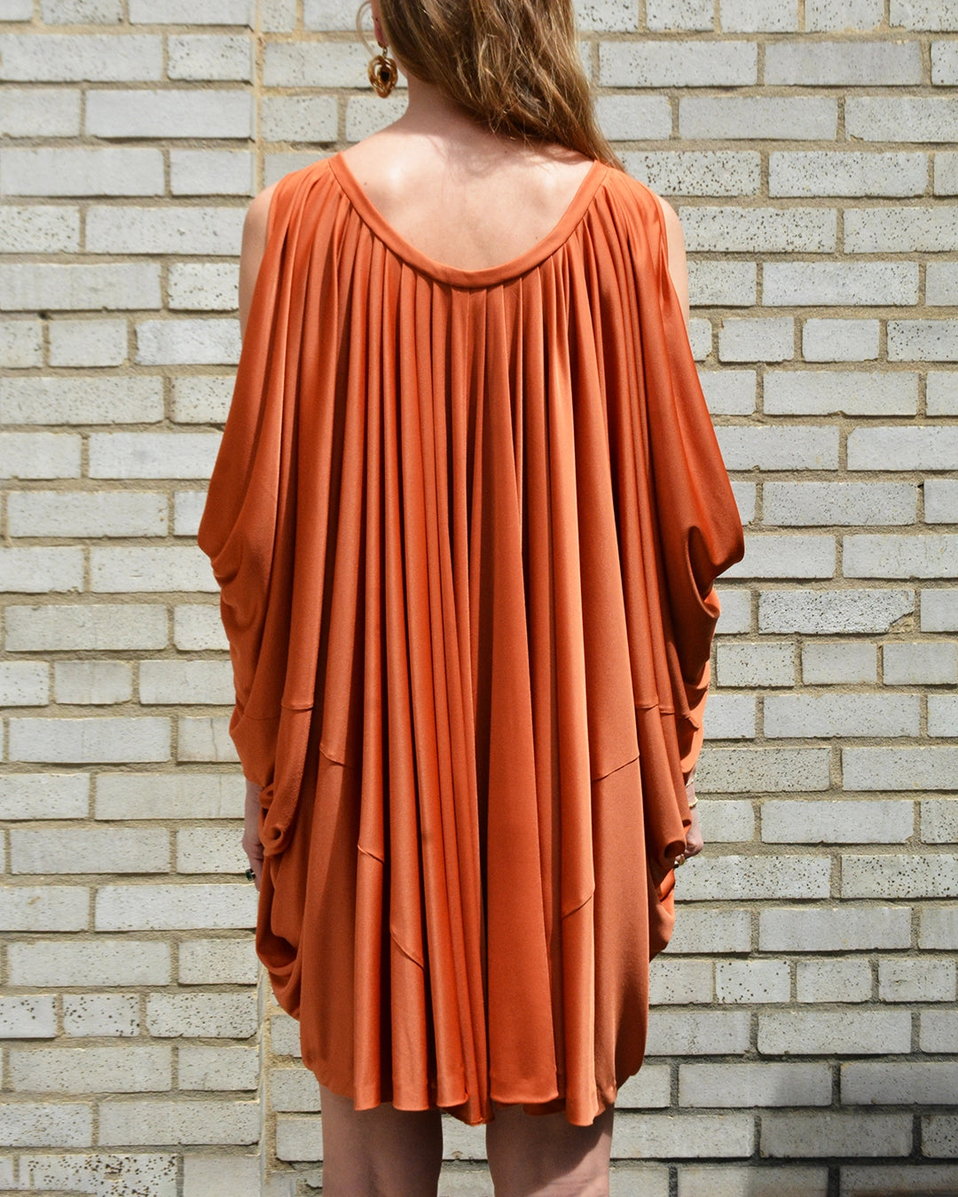 Yves Saint Laurent Resort 2010 Draped Batwing Sleeve Cocoon Dress
