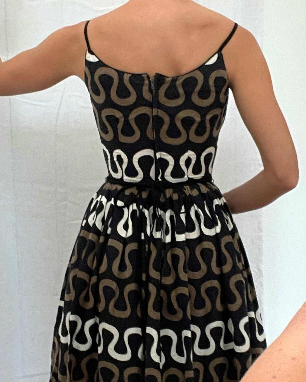 1950s Geometric Print Sundress
