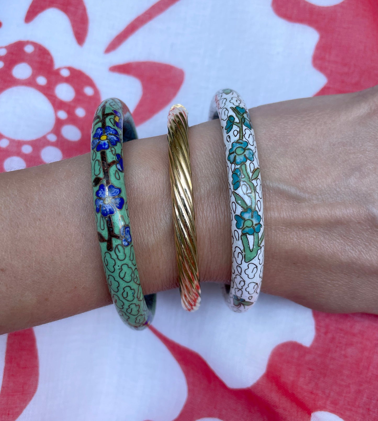 Antique Cloisonné Enamel Bangle