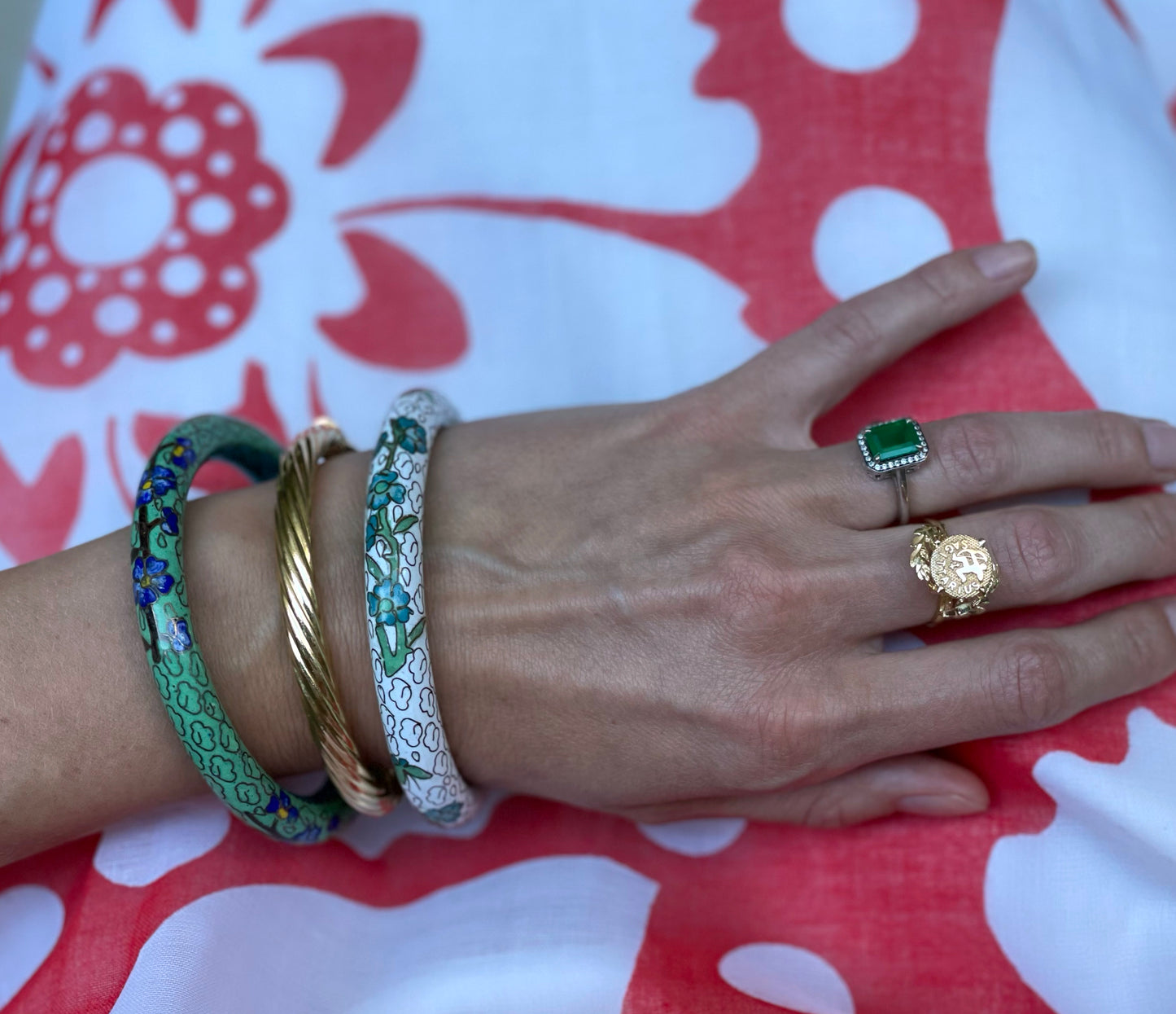 Antique Cloisonné Enamel Bangle