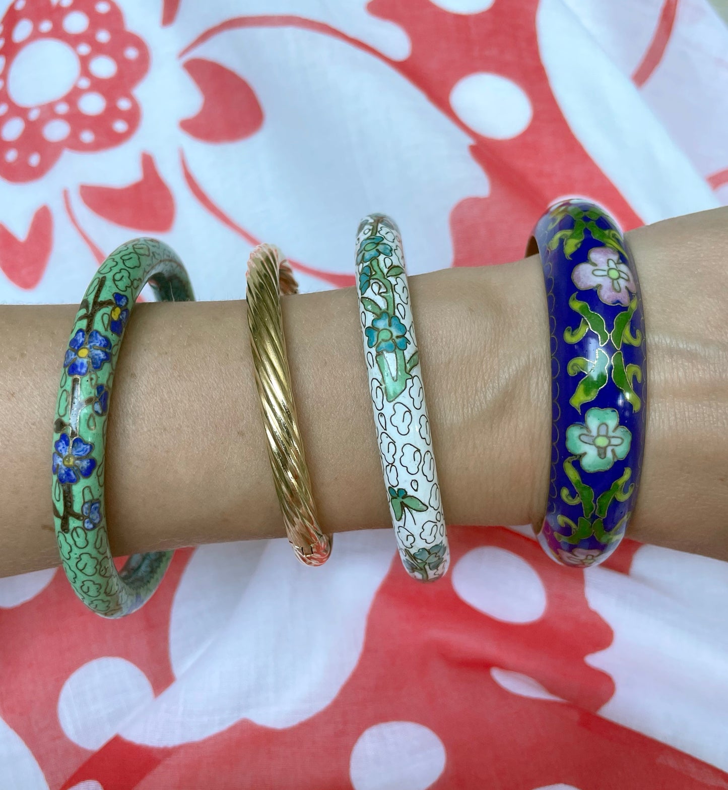 Antique Cloisonné Enamel Bangle
