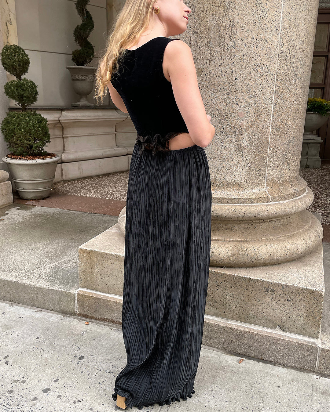 Antique Early 20th Century Velvet Corset Top | XS-M