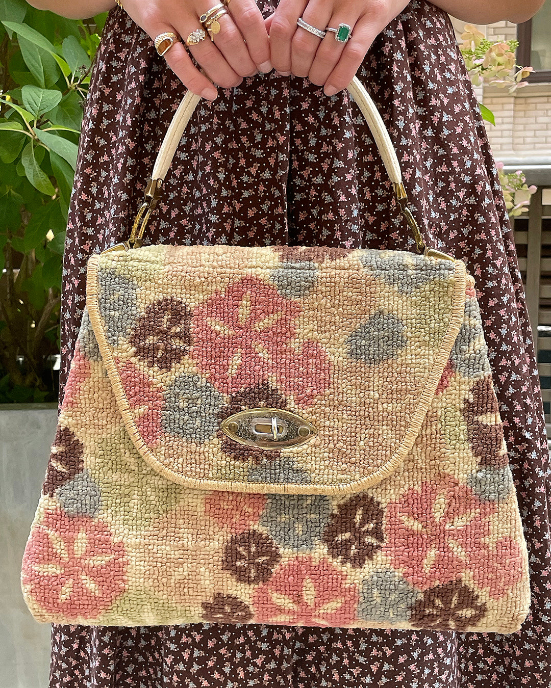 Vintage 1960s Carpet Bag By Jerry Terrence