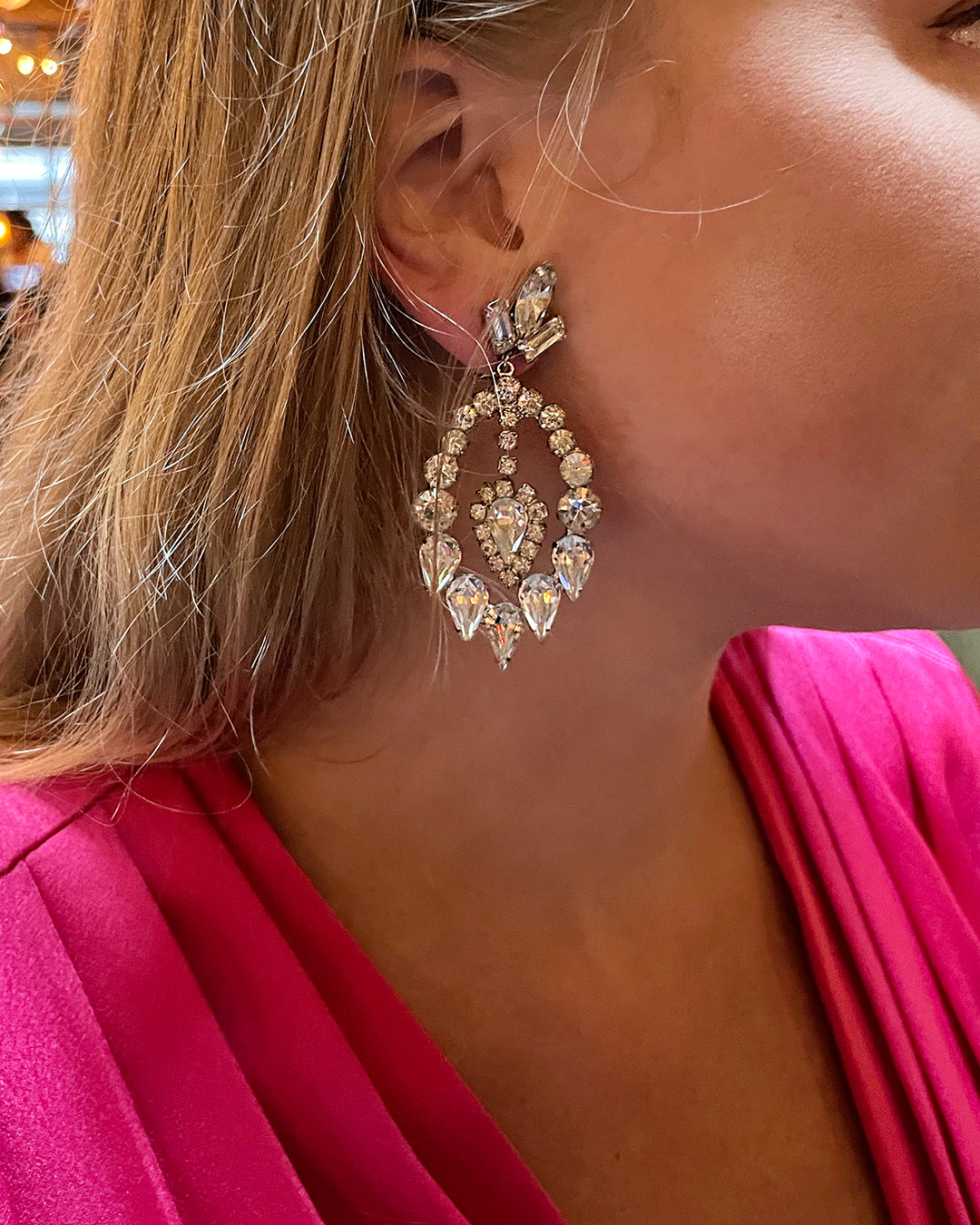 Vintage Diamanté Statement Earrings