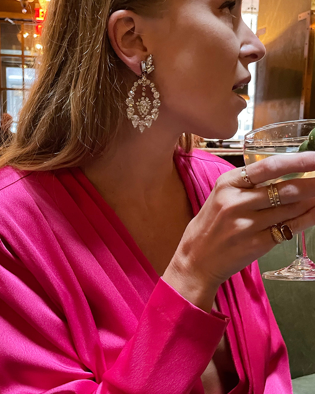 Vintage Diamanté Statement Earrings