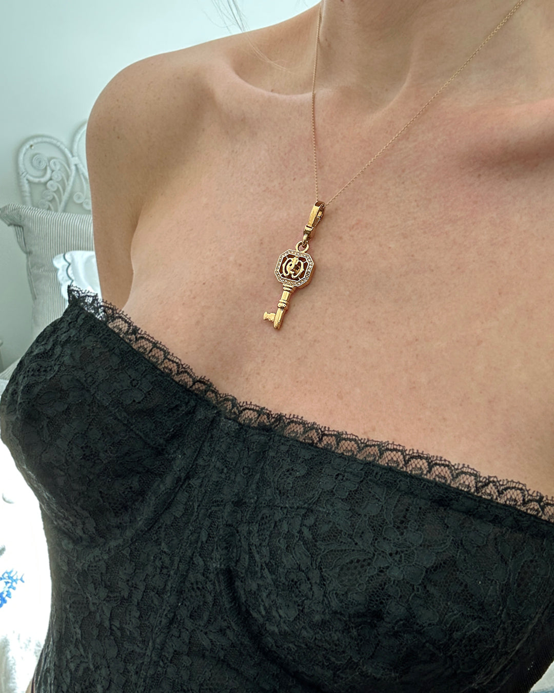Vintage Gold Key Charm
