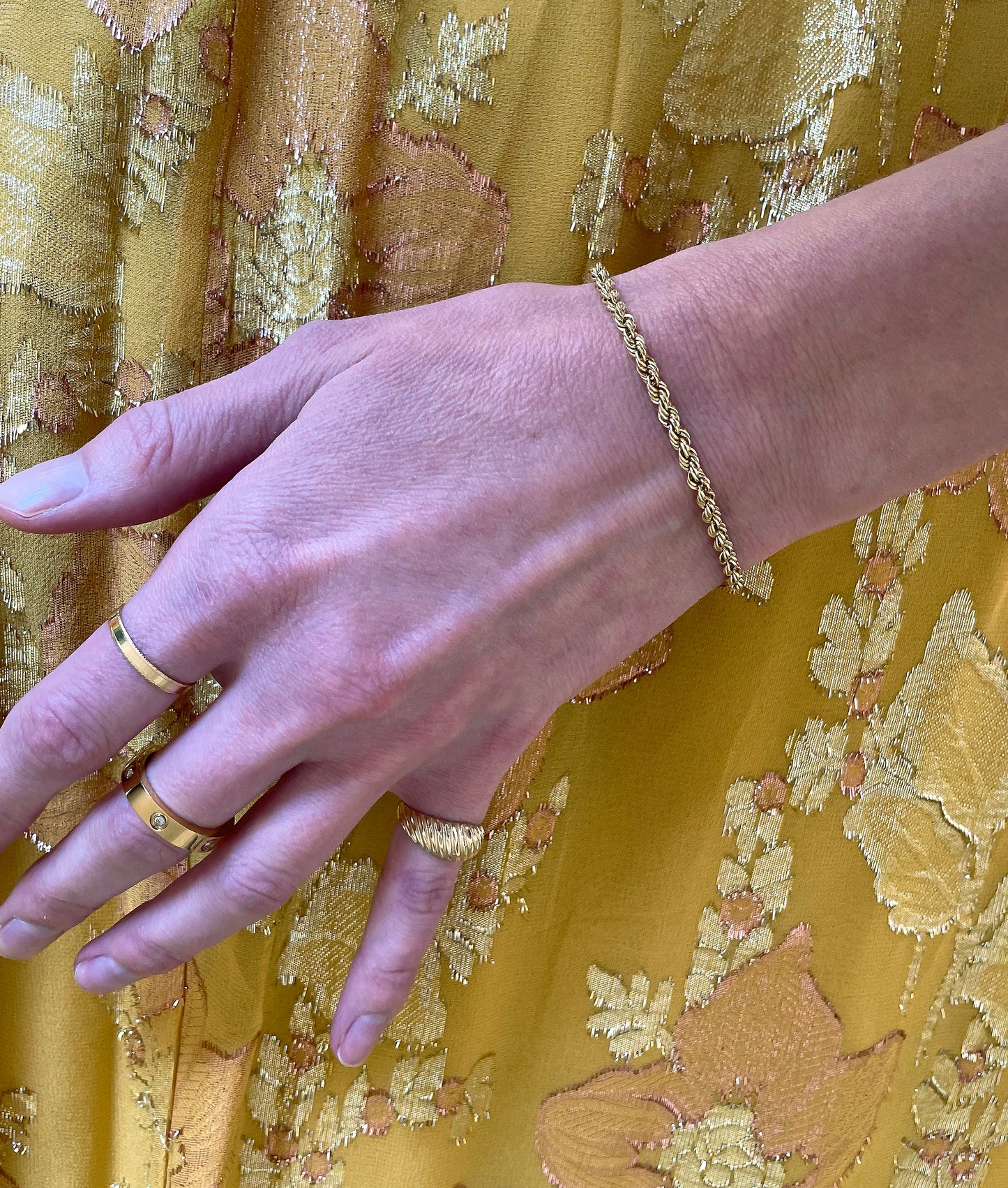 Vintage 10k Gold Rope Brecelet