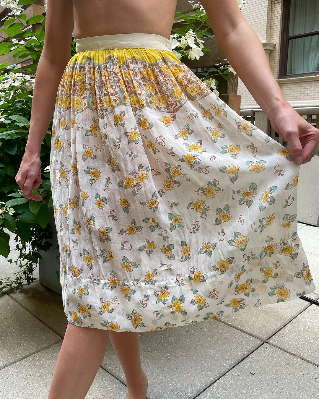 Rare Vintage 1940s Floral Skirt