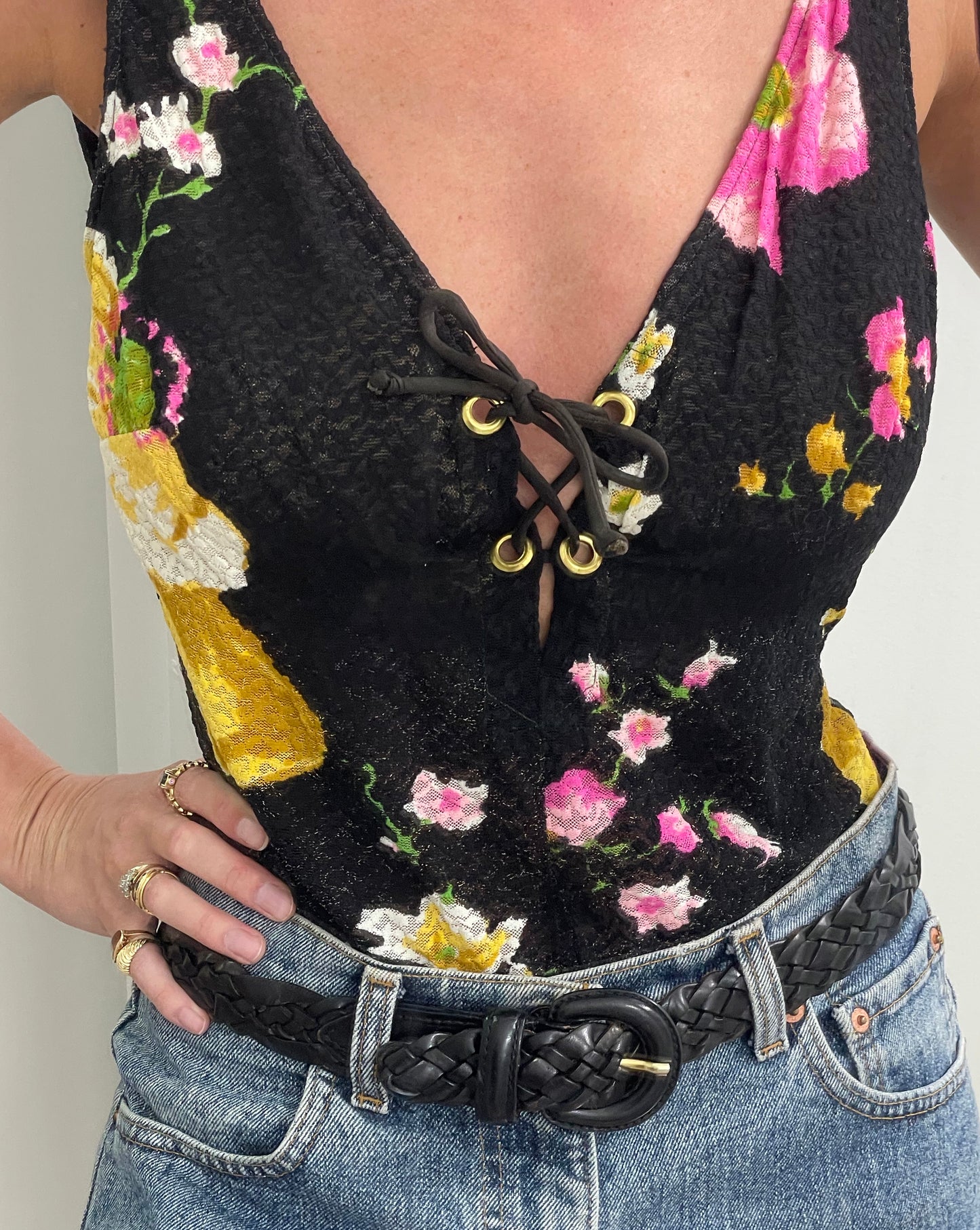 1950s Floral Bodysuit