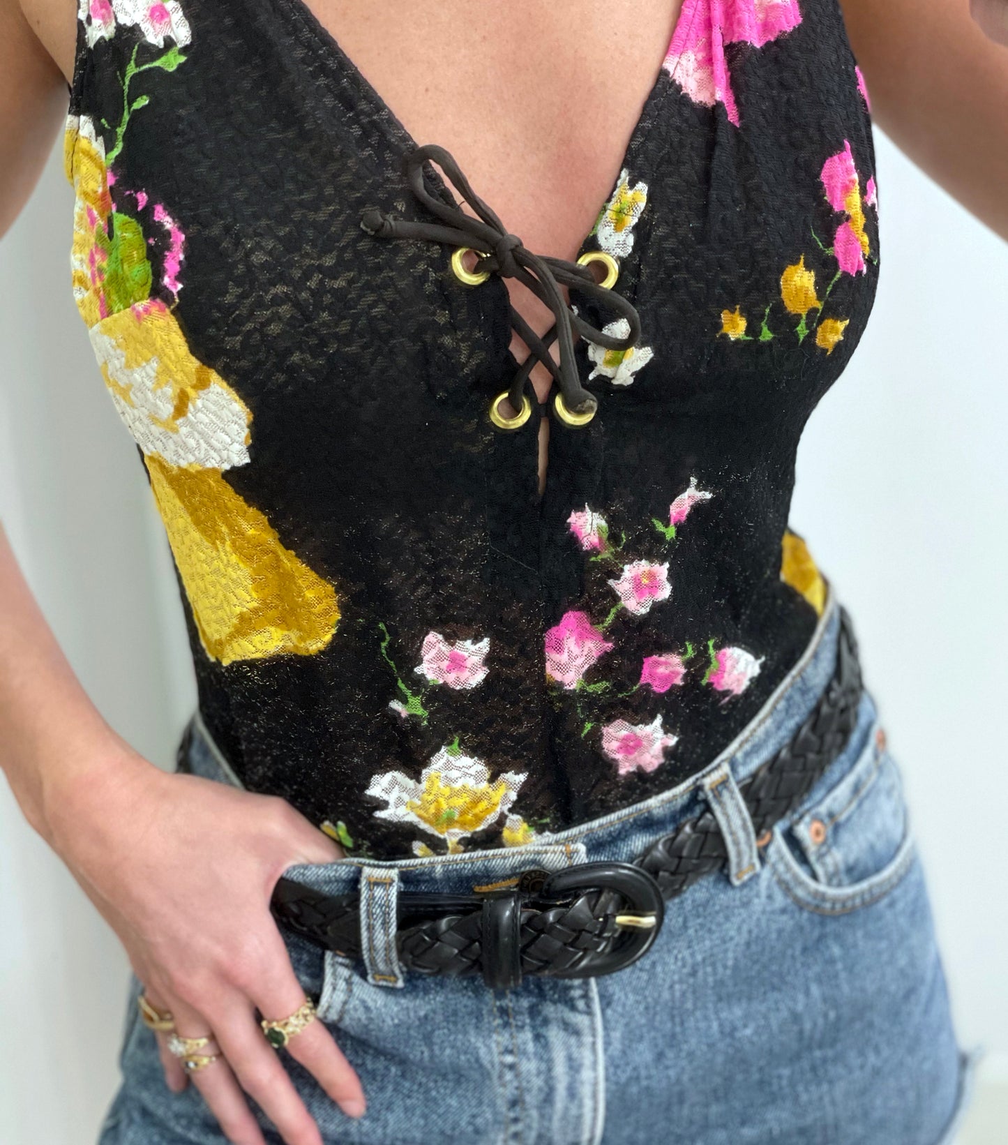 1950s Floral Bodysuit