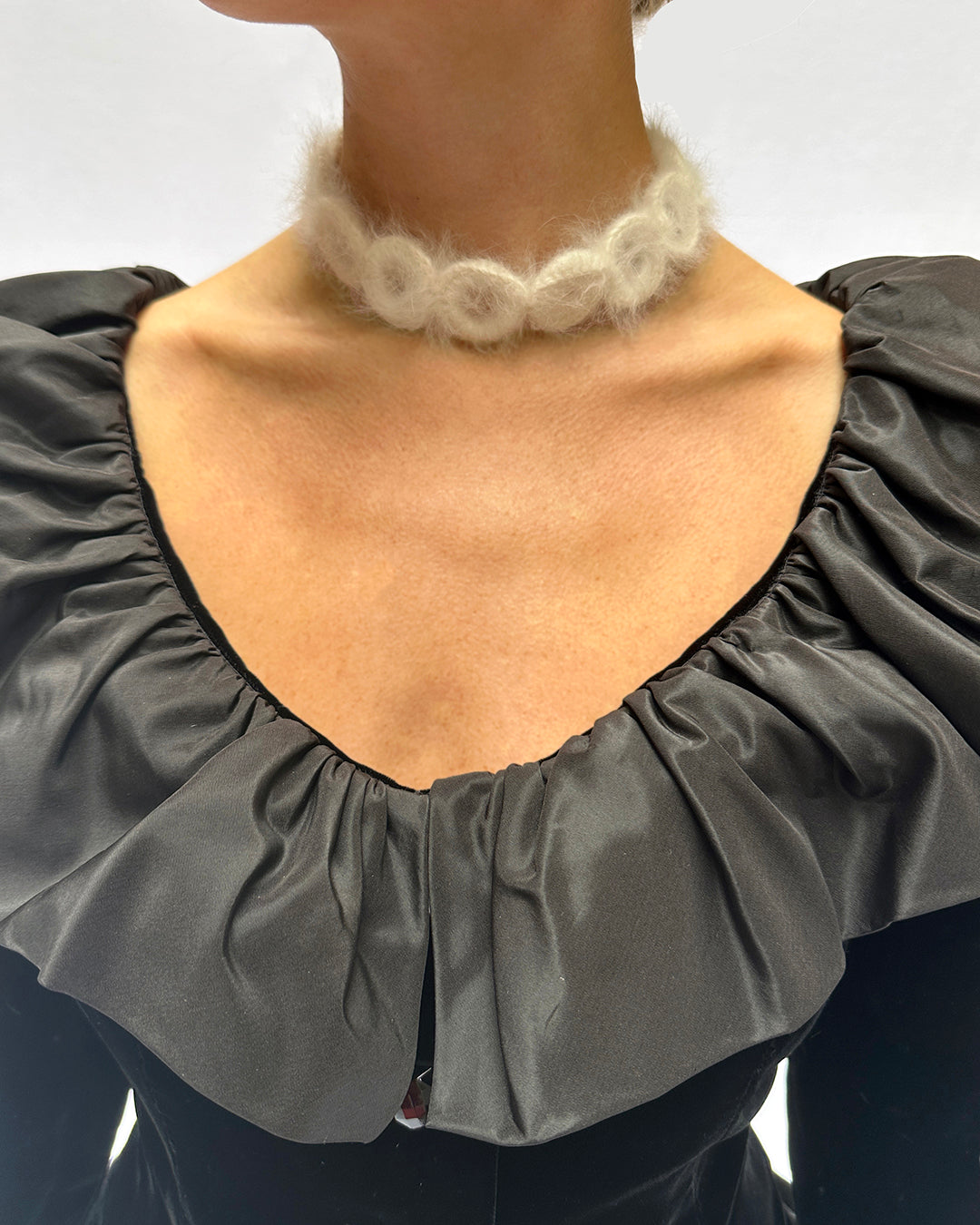 Vintage 1960s Angora Choker Necklace