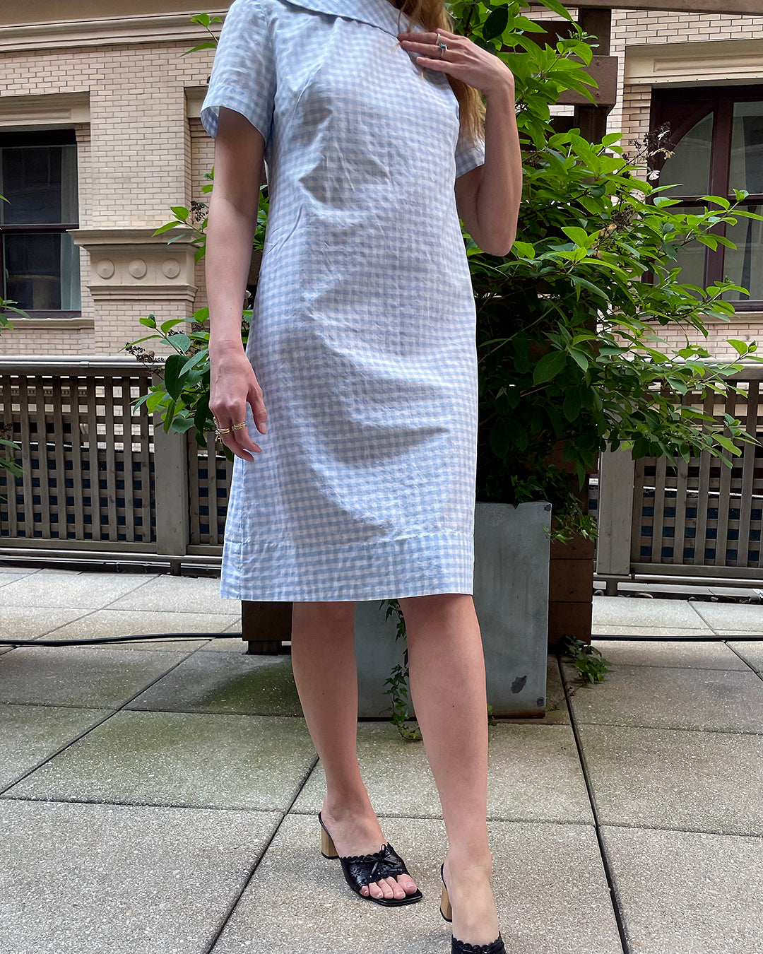 Vintage 1960s Gingham Shift Dress