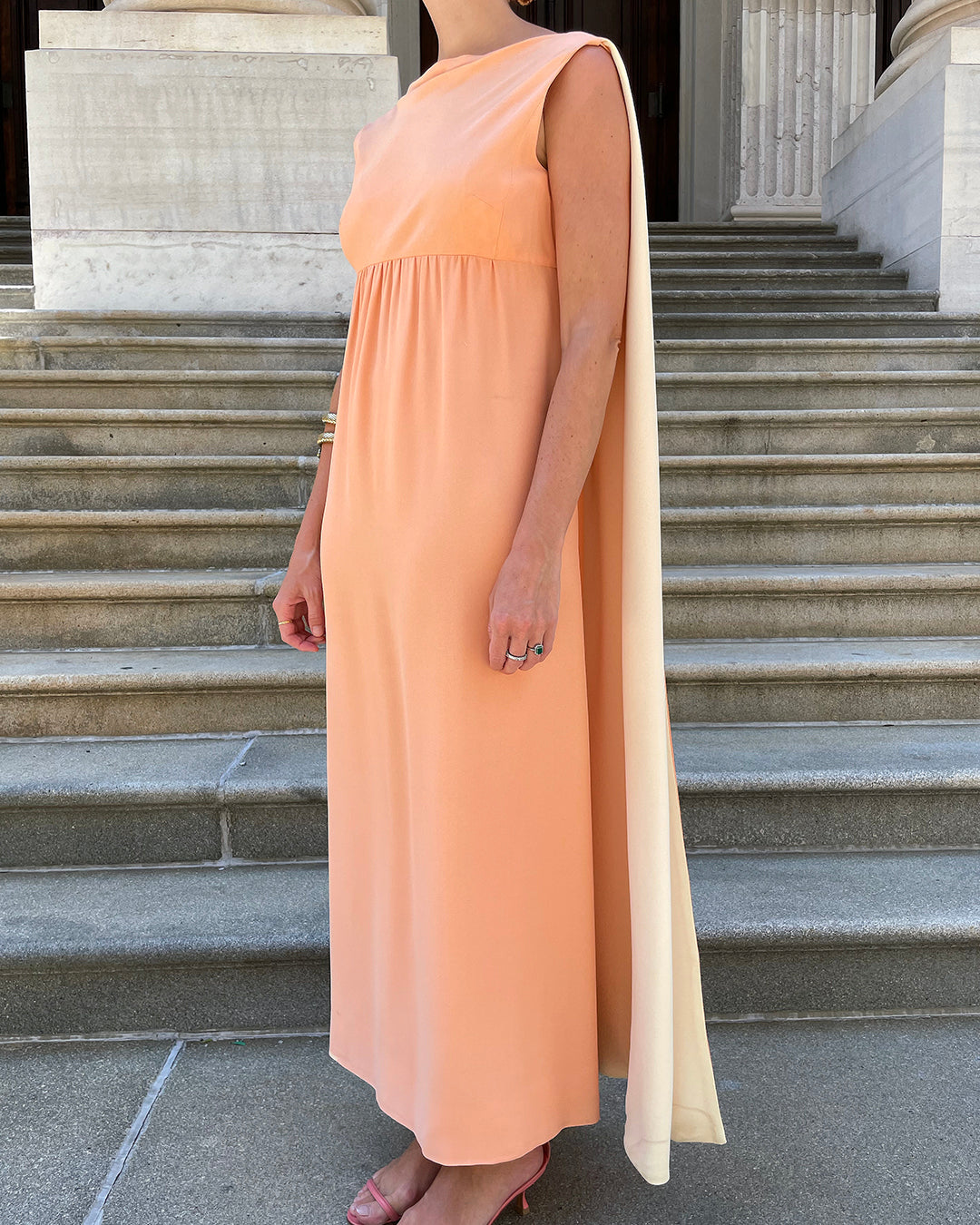 Vintage 1960s Malcolm Starr Cape Gown | XS-M