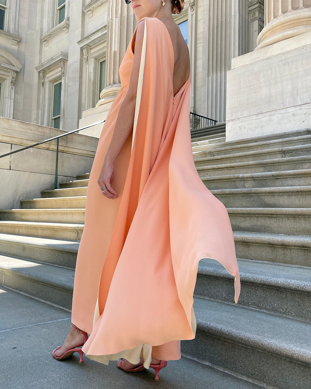 Vintage 1960s Malcolm Starr Cape Gown | XS-M
