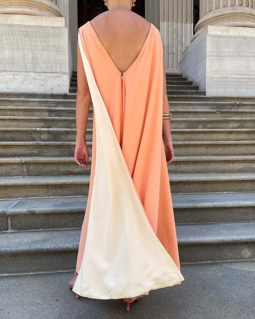 Vintage 1960s Malcolm Starr Cape Gown | XS-M