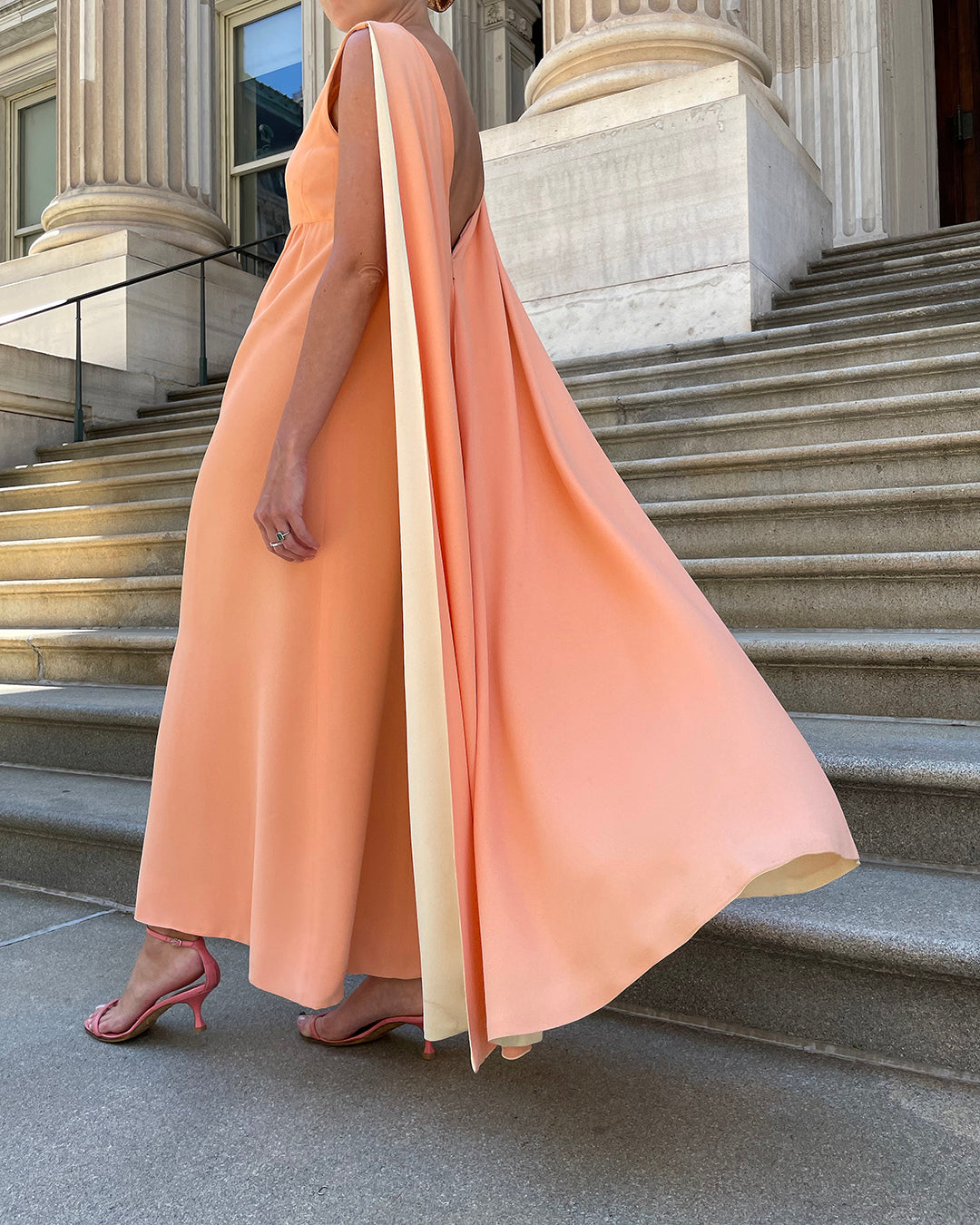 Vintage 1960s Malcolm Starr Cape Gown | XS-M