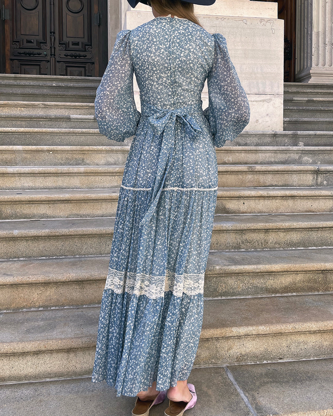 Rare 1970s Gunne Sax Long Sleeve Maxidress| XS-M