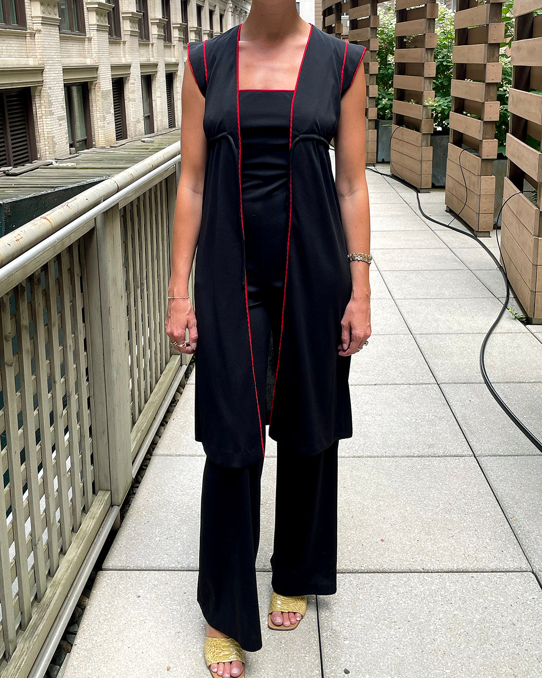 Vintage 1970s Jumpsuit With Matching Duster | XS