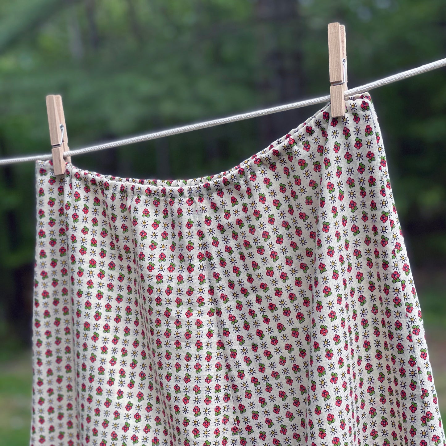 Vintage Tyrolean Folk Print Skirt