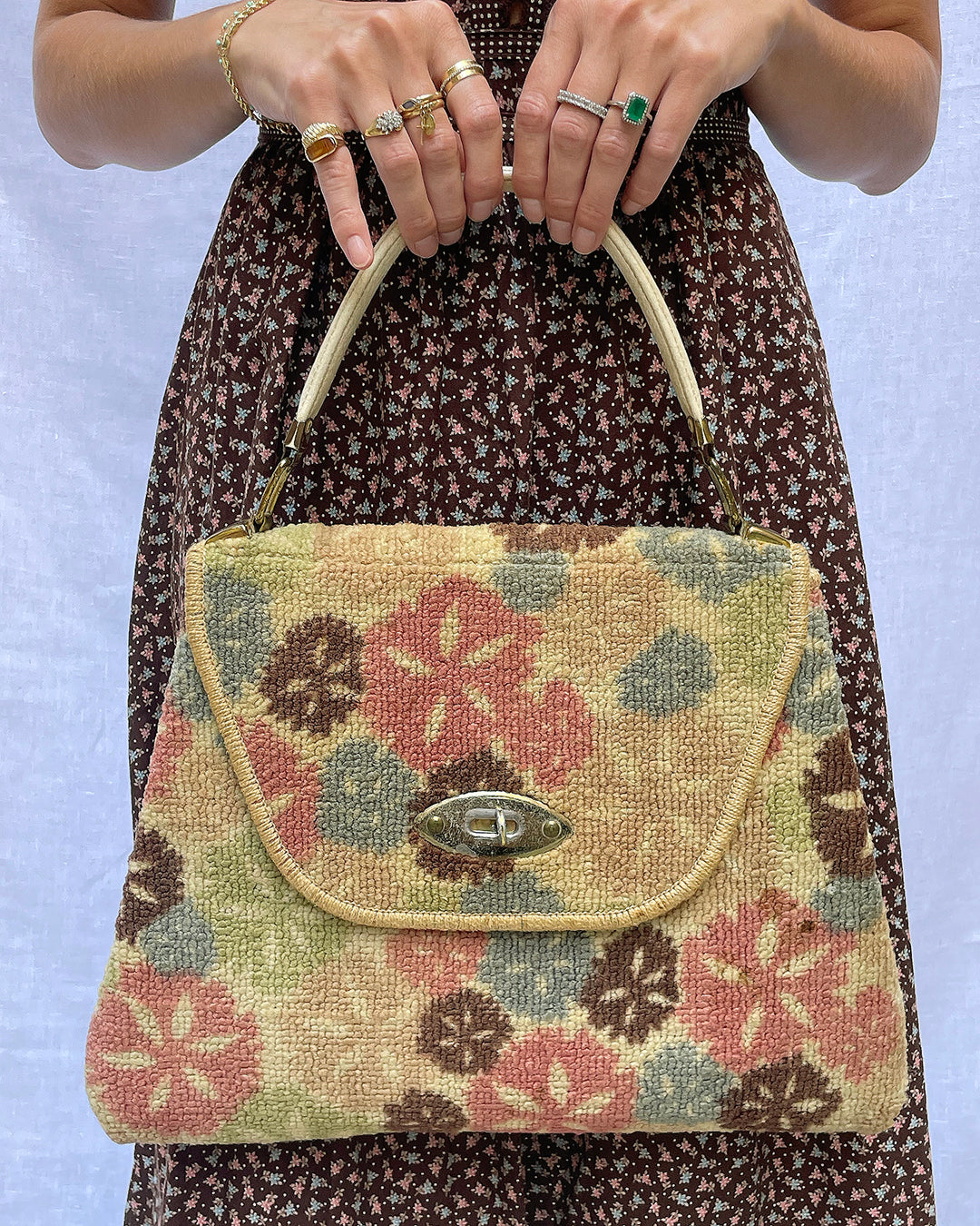 Vintage 1960s Carpet Bag By Jerry Terrence