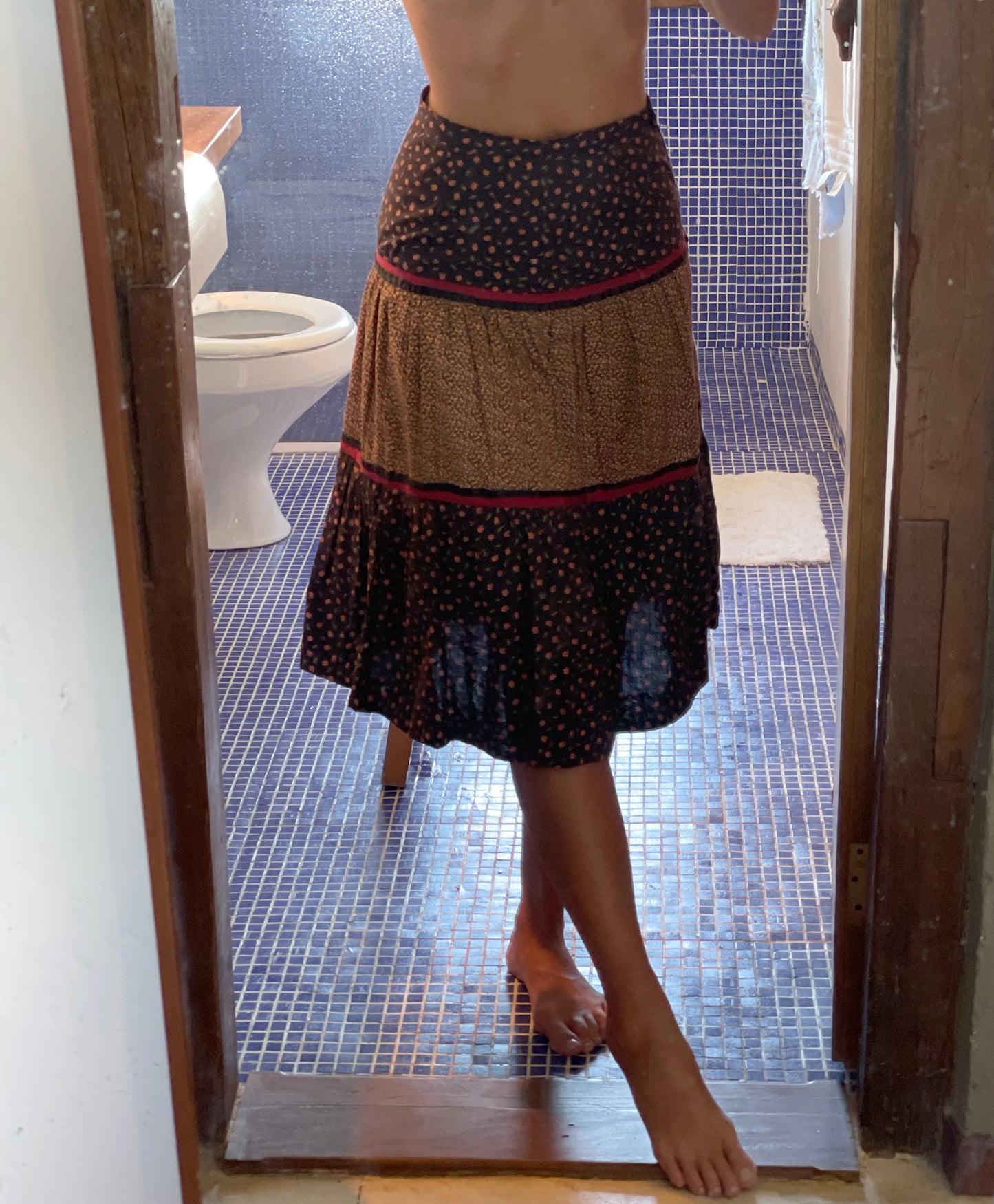 1970s Tiered Peasant Skirt