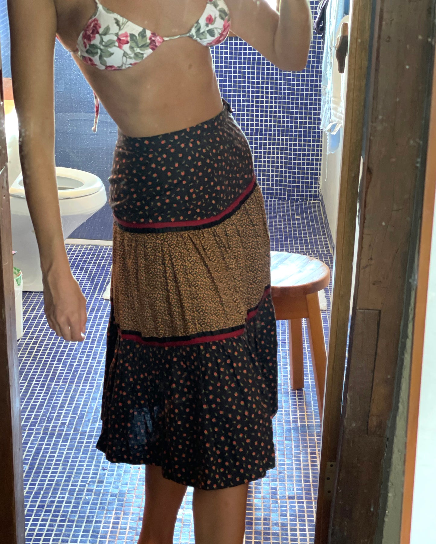 1970s Tiered Peasant Skirt