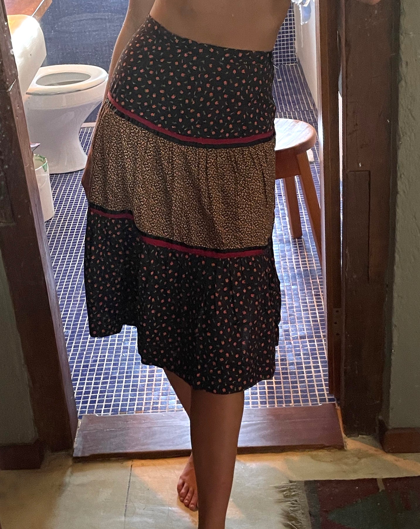 1970s Tiered Peasant Skirt