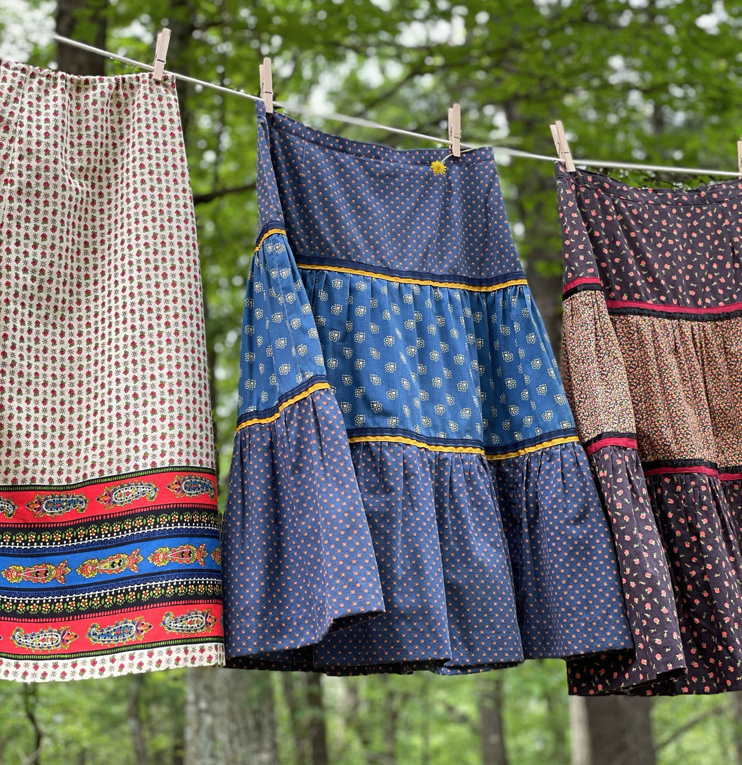 1970s Tiered Peasant Skirt