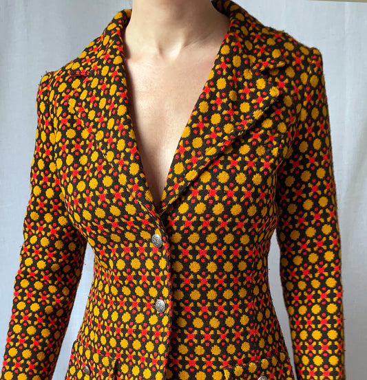 Vintage 1970s Graphic Print Jacket | S