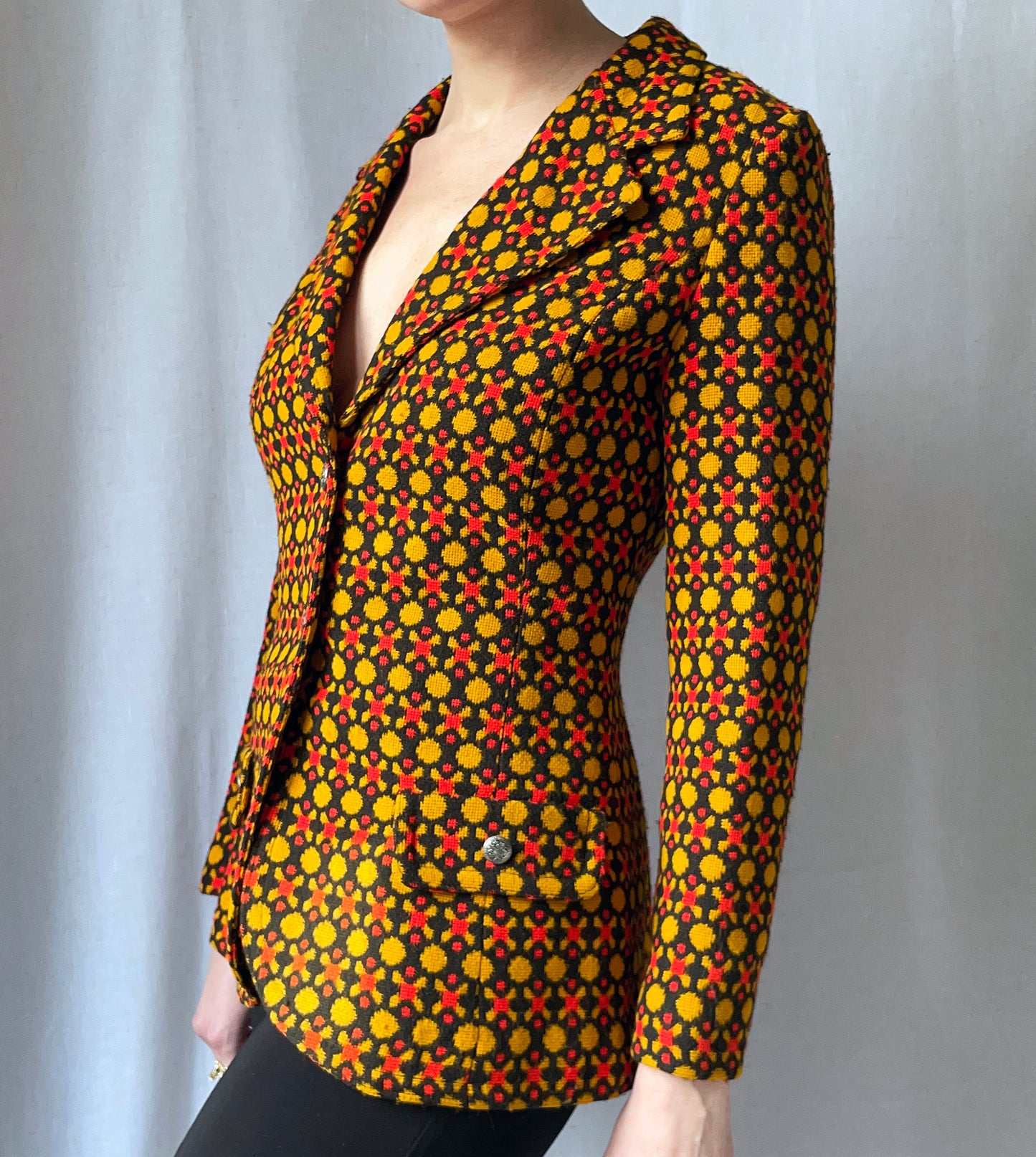 Vintage 1970s Graphic Print Jacket | S
