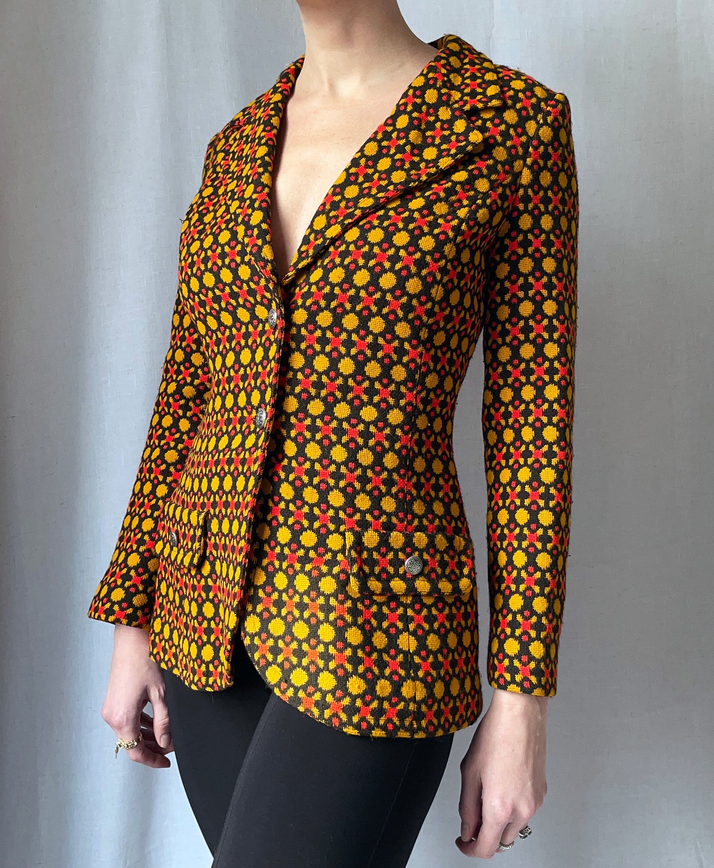 Vintage 1970s Graphic Print Jacket | S