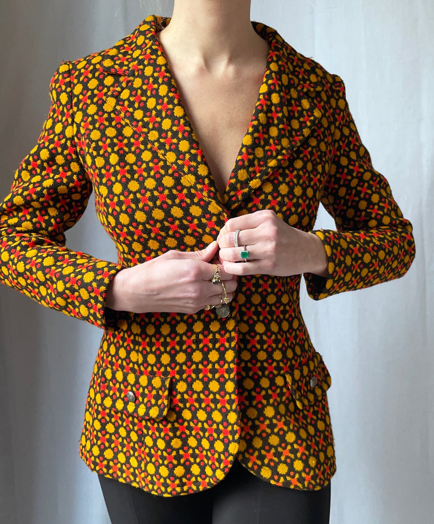 Vintage 1970s Graphic Print Jacket | S
