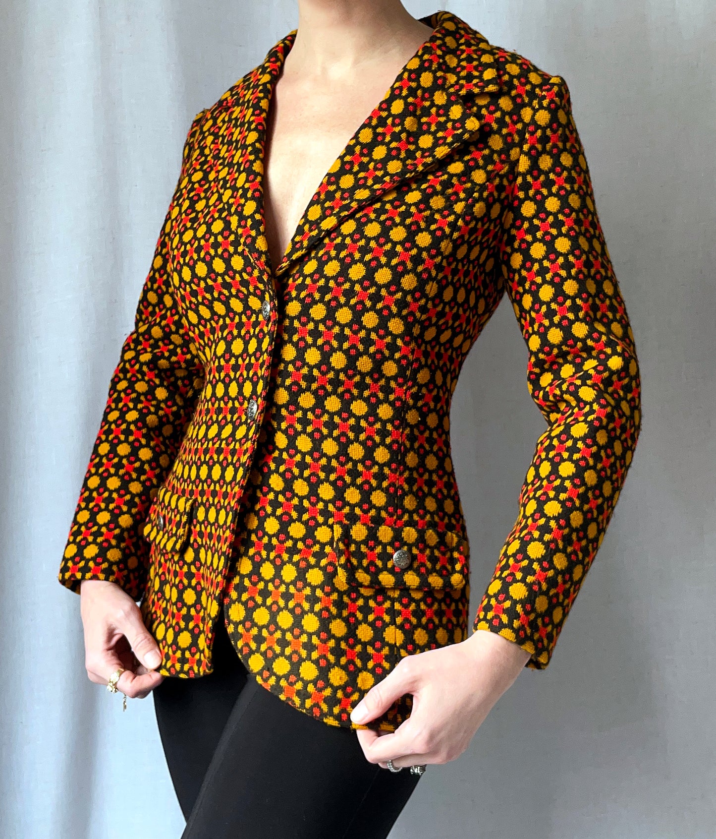 Vintage 1970s Graphic Print Jacket | S