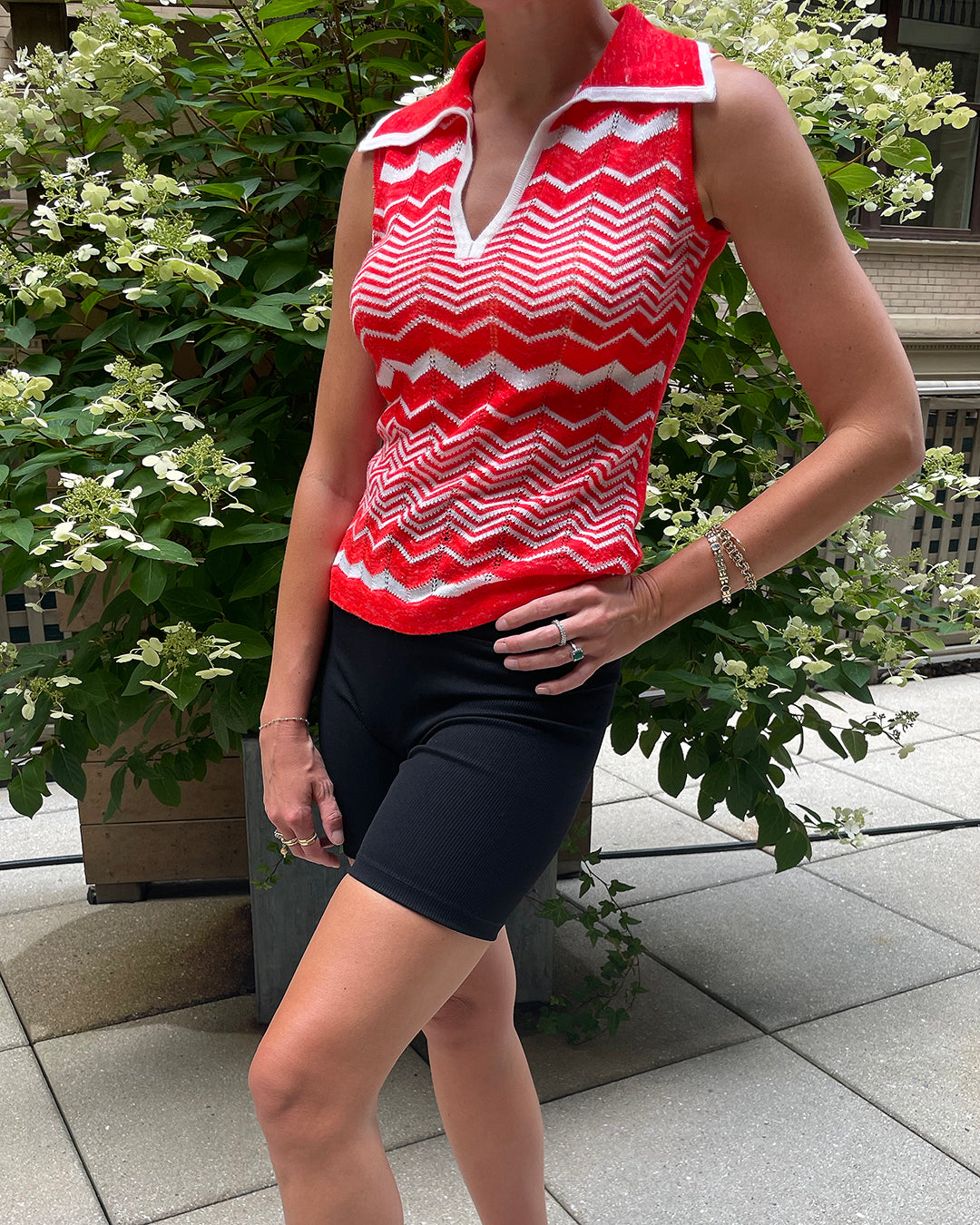 1970s Sleeveless Knit Polo