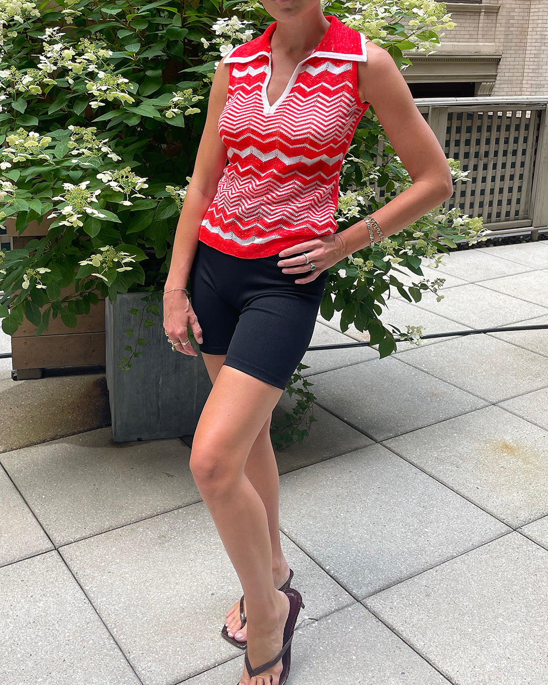 1970s Sleeveless Knit Polo