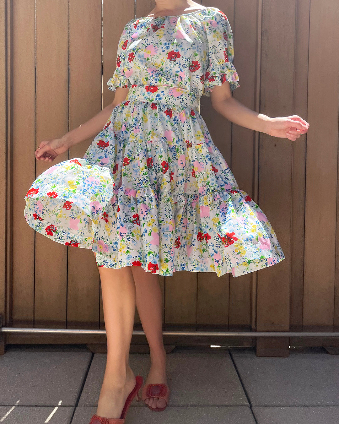 Vintage 1970s Floral Skirt Set