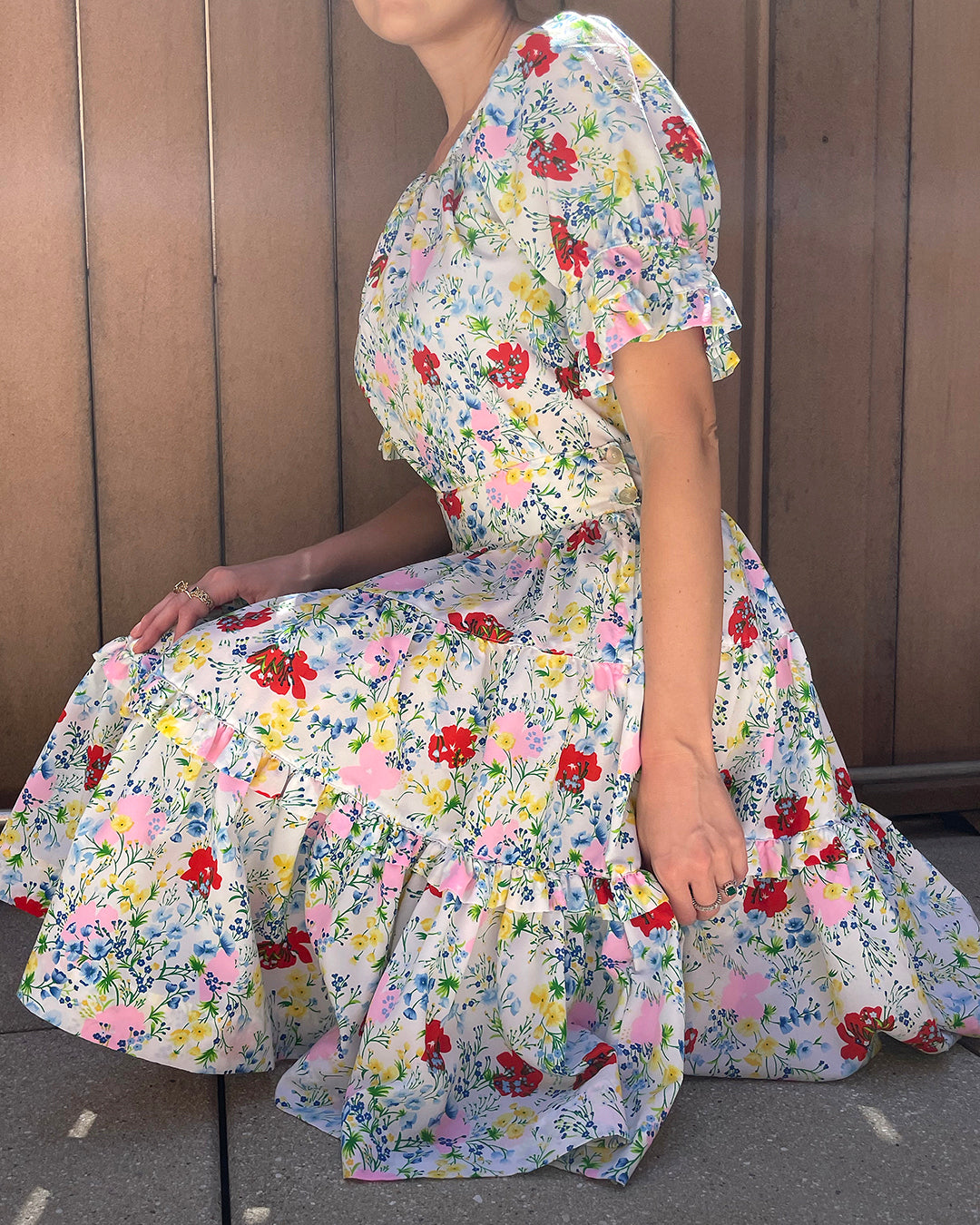 Vintage 1970s Floral Skirt Set
