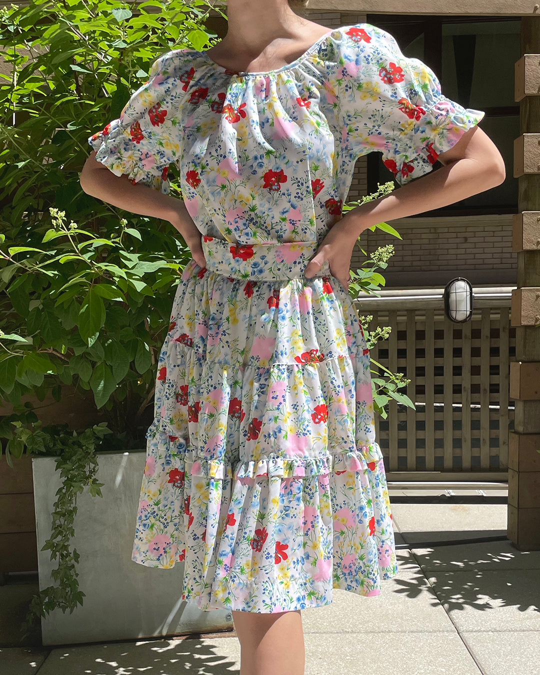 Vintage 1970s Floral Skirt Set
