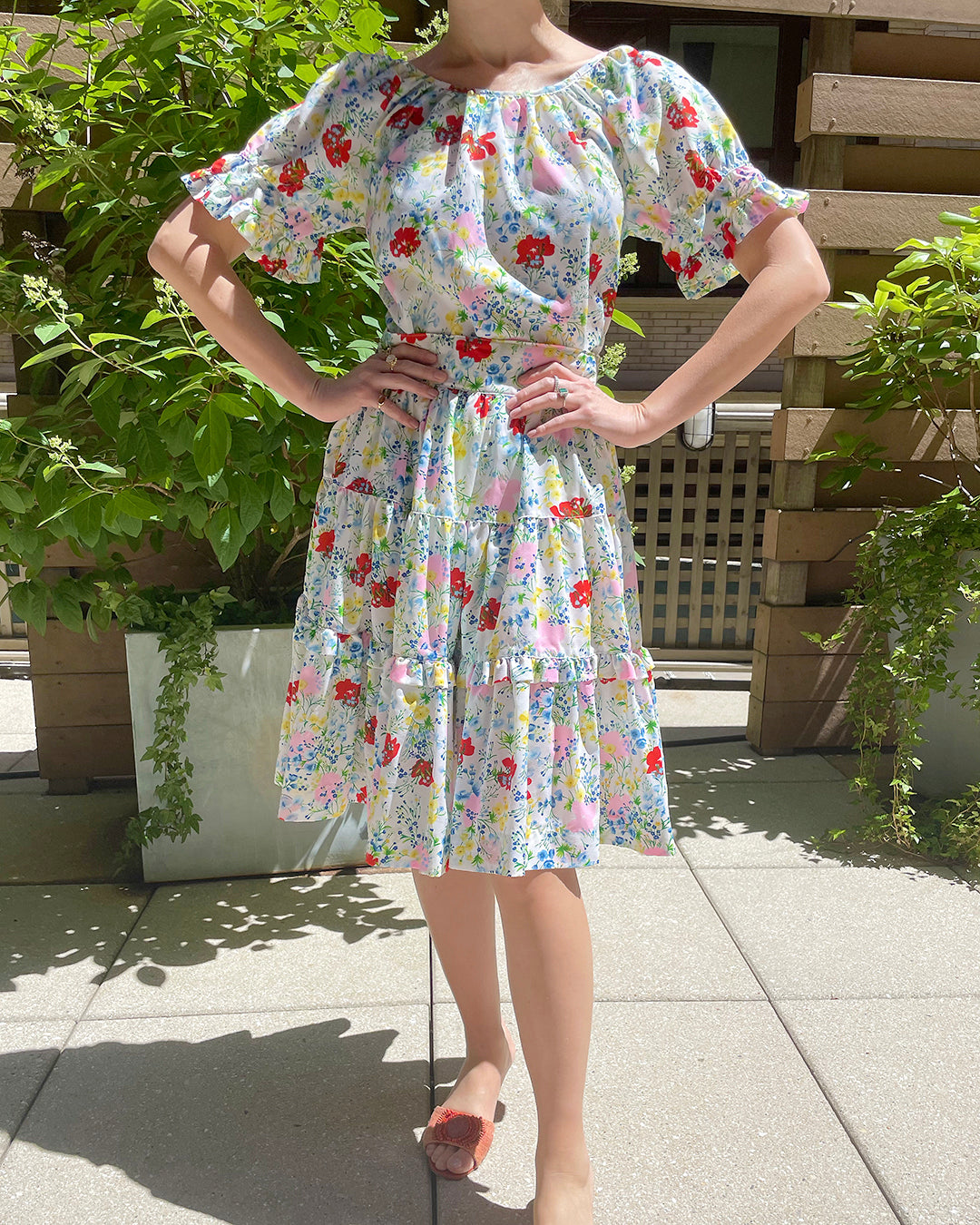 Vintage 1970s Floral Skirt Set