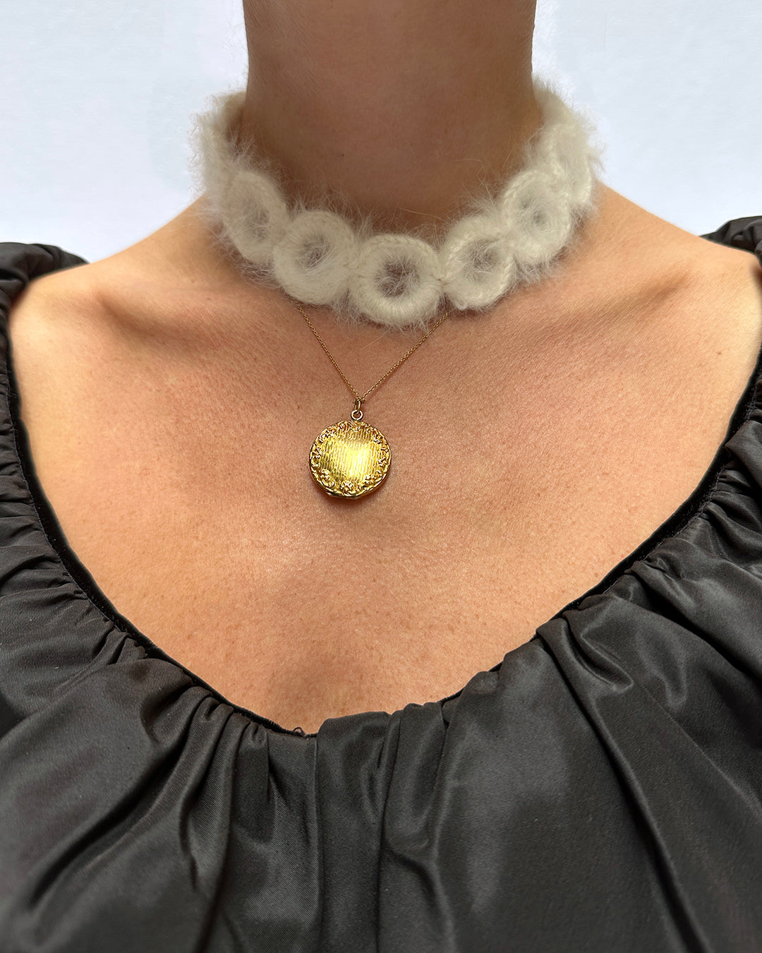 Vintage 1960s Angora Choker Necklace