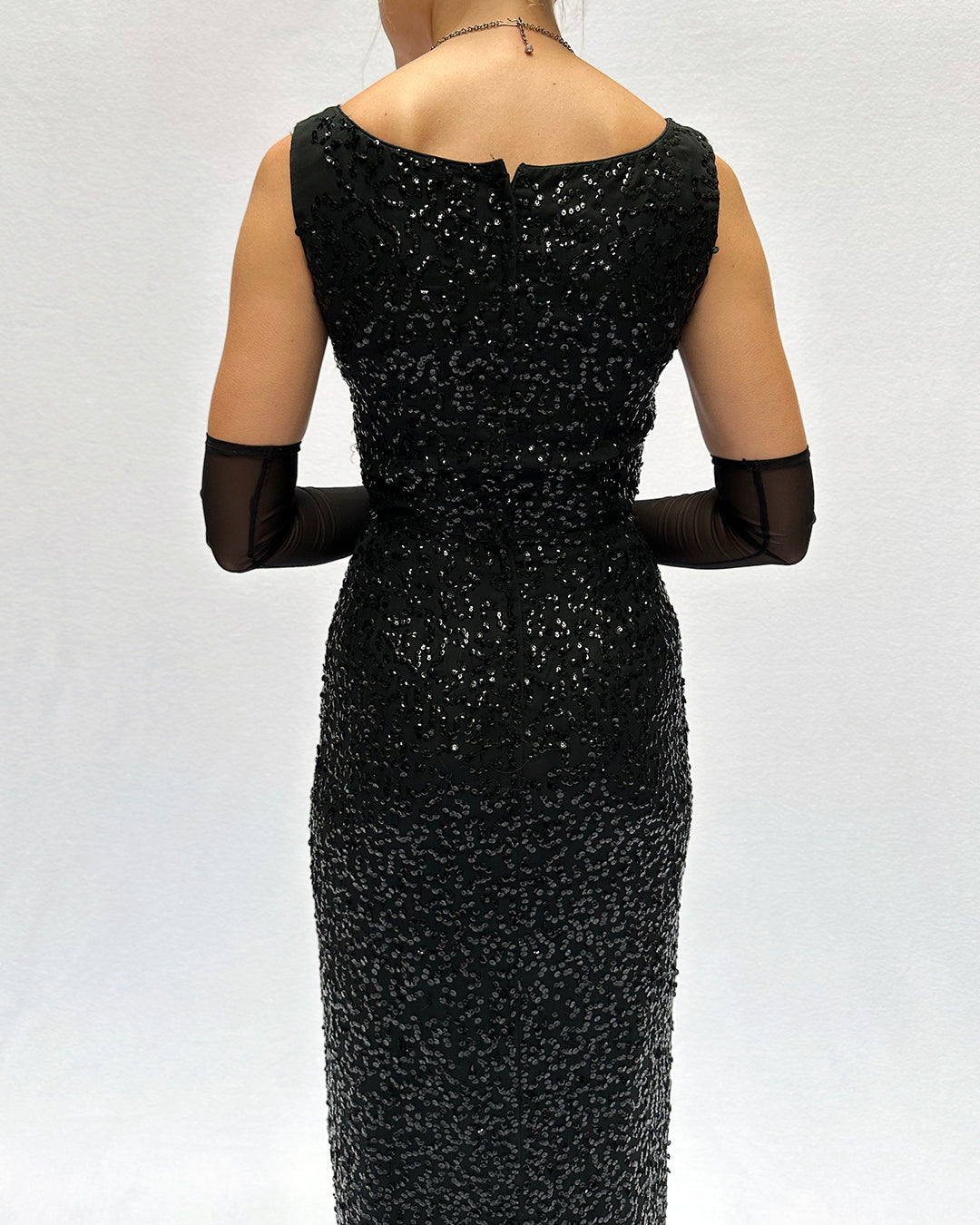 Vintage 1960s Embellished Wiggle Dress/Gown