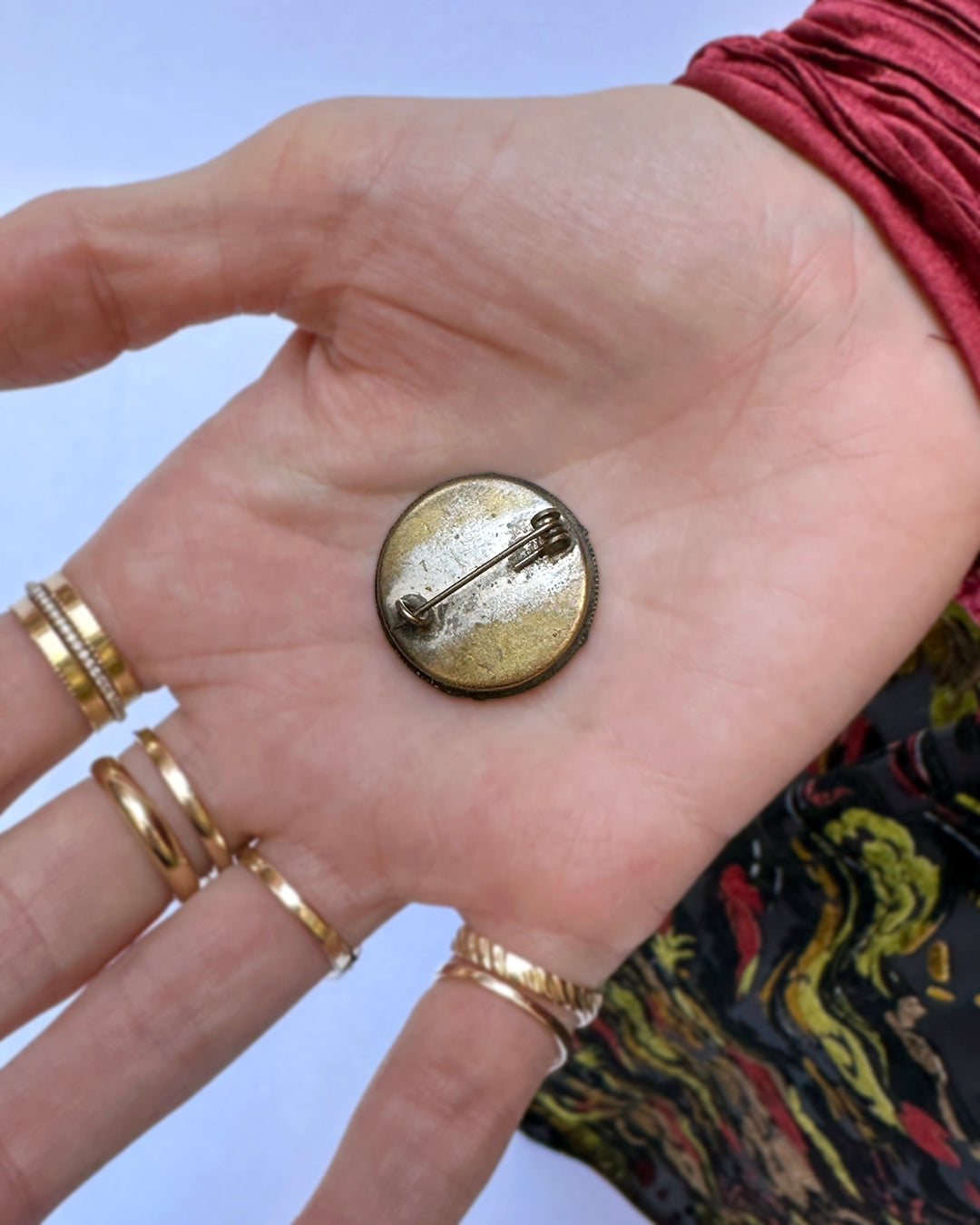 Antique Edwardian Micro-Mosaic Pendant/Brooch, Ca. 1910