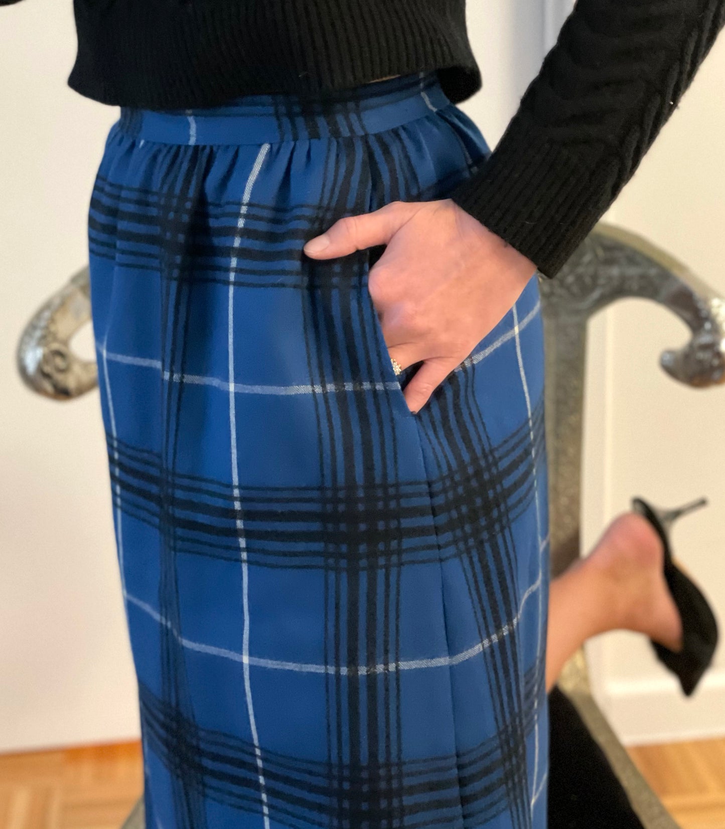 Vintage Tartan Wool Skirt