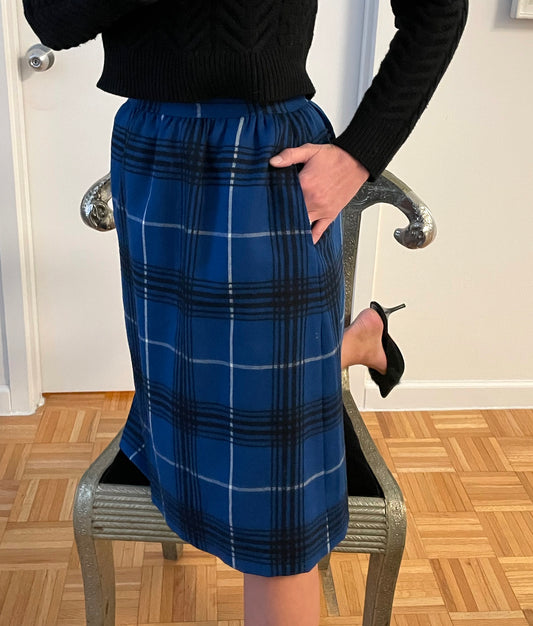 Vintage Tartan Wool Skirt