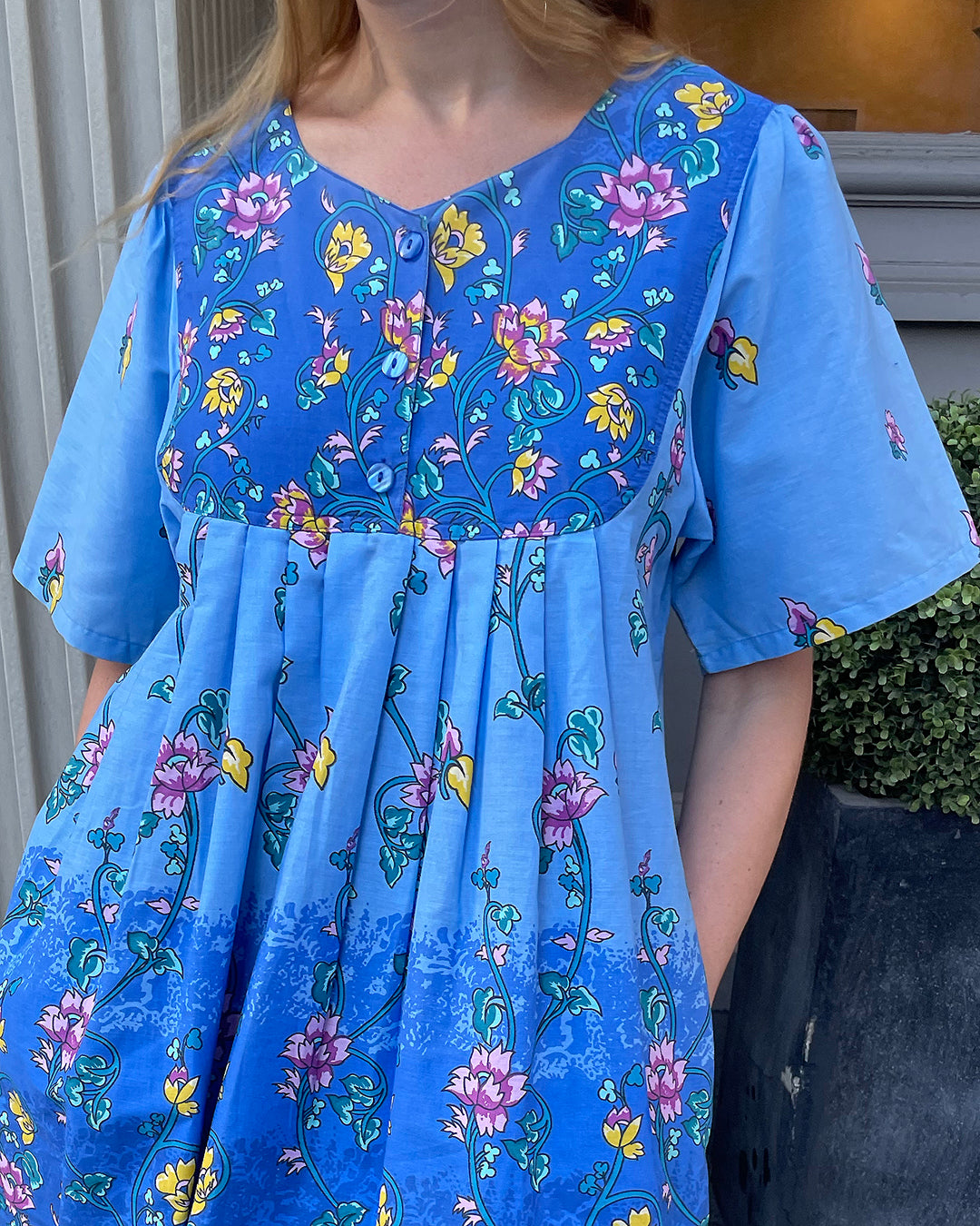 Vintage Floral Caftan Dress | XS-L