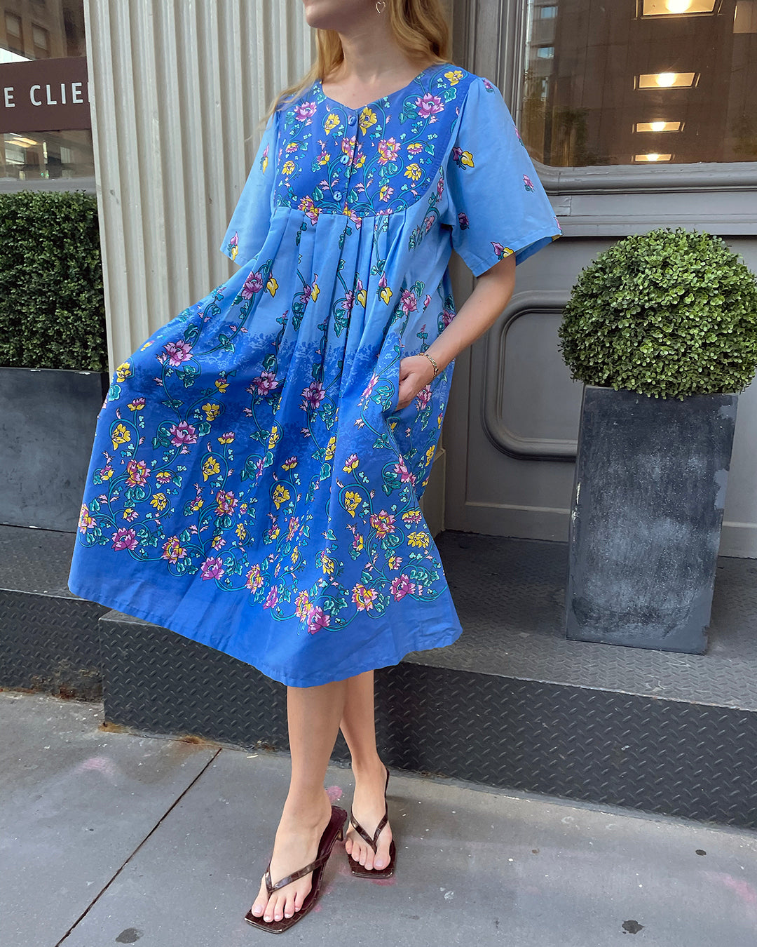 Vintage Floral Caftan Dress | XS-L