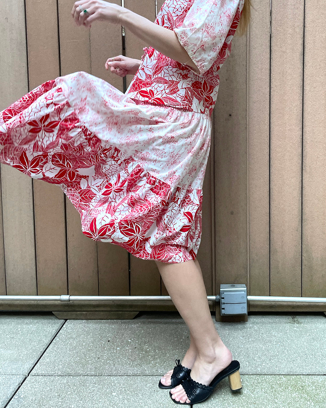 Vintage Floral & Toile Patchwork Skirt Set