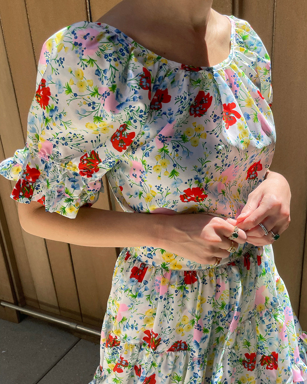 Vintage 1970s Floral Skirt Set
